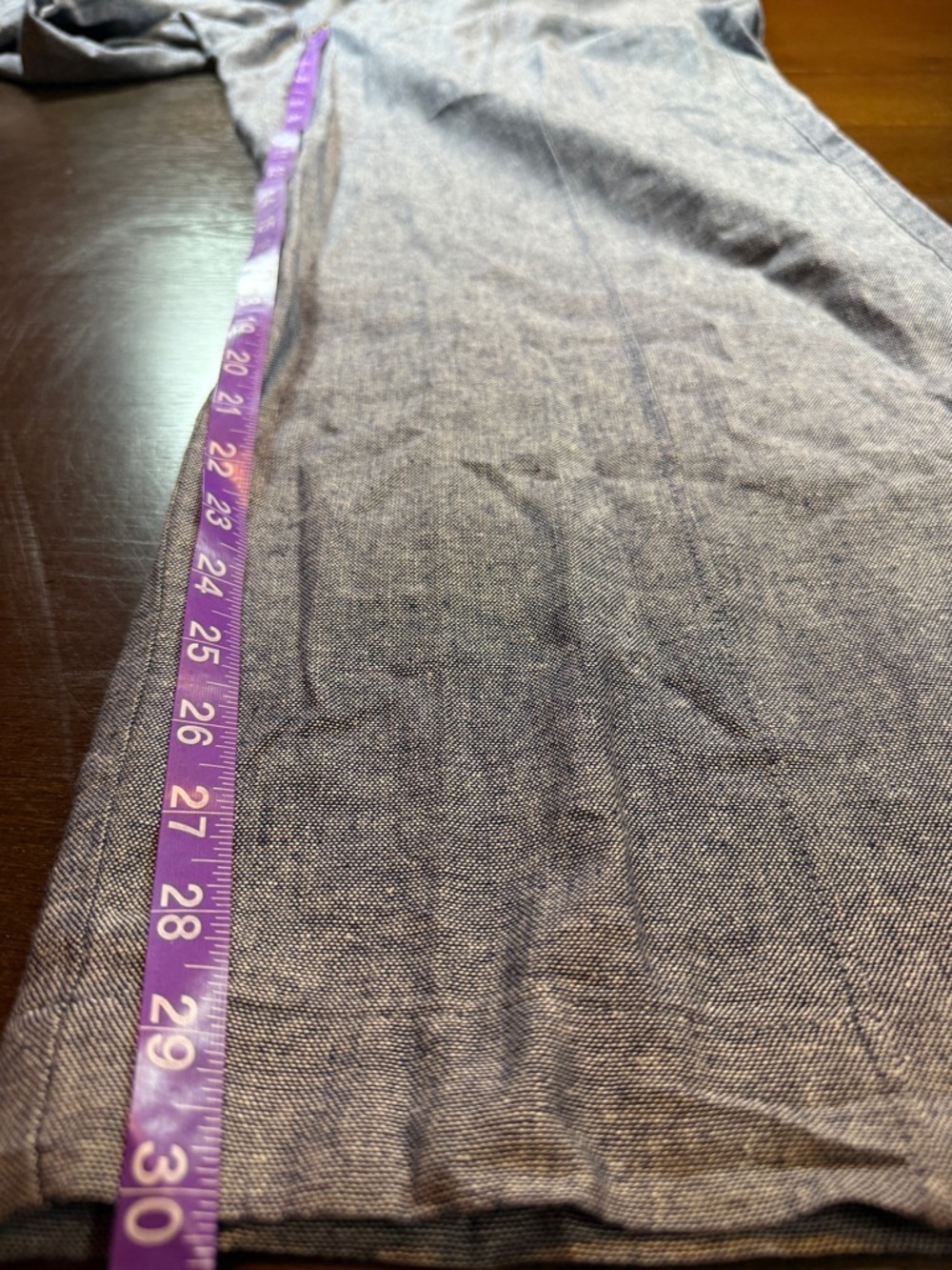 GAP Navy and White Linen Wide Leg Pants Coastal - Picture 3 of 12